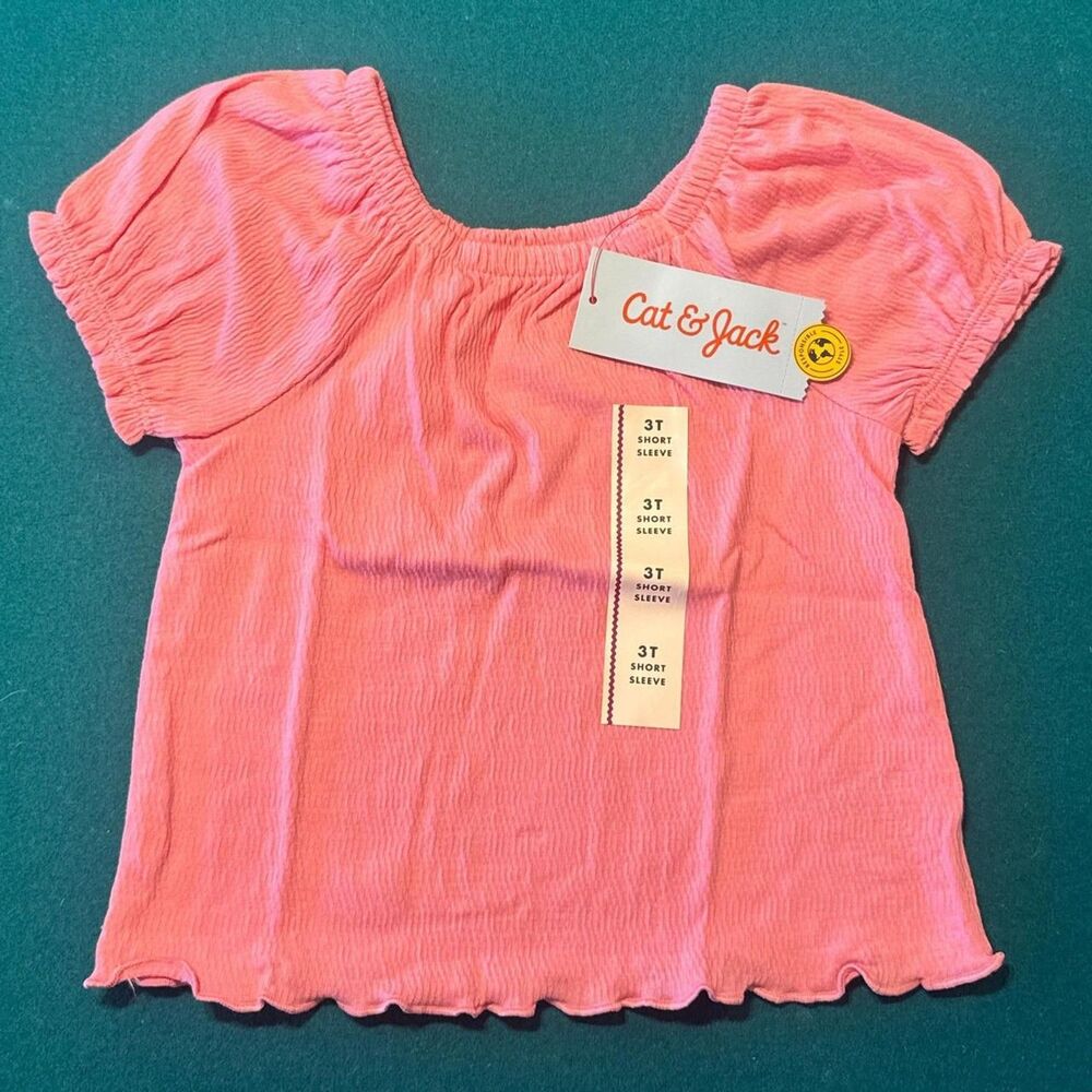 Pink Cat & Jack baby girl top. Size 3T